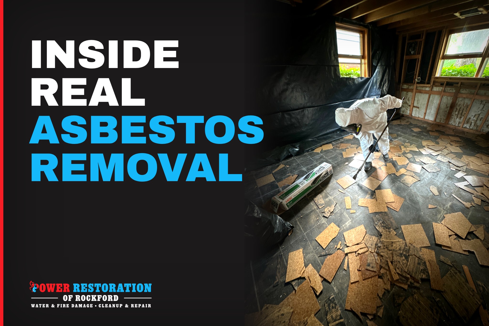 Inside Real Asbestos Removal – Licensed asbestos abatement – Rockford, IL (1:03)