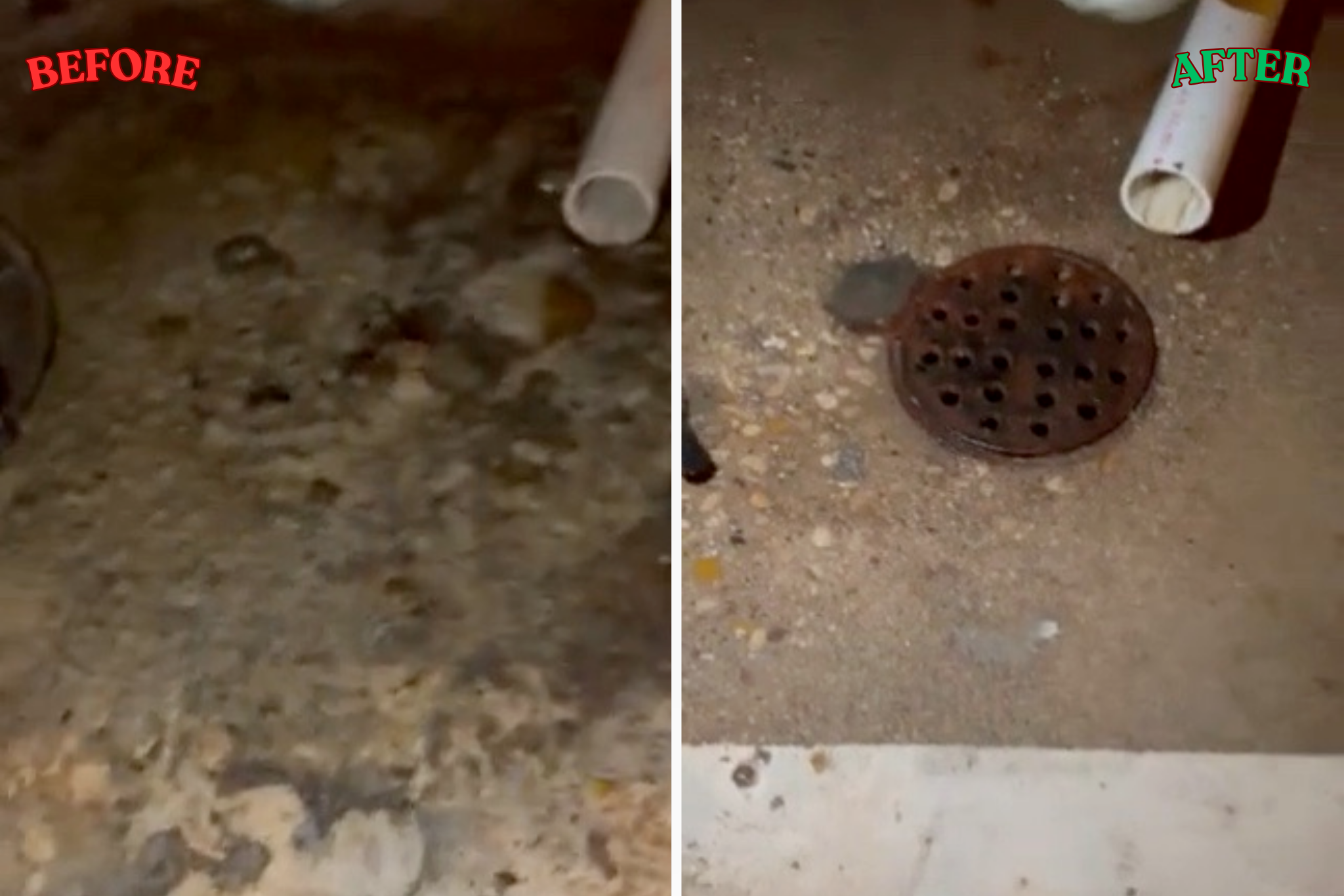 Sewage Backup - Soft Clog - Before & After - Rockford IL 1
